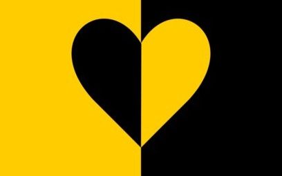 Yellow and Black Hearts combined